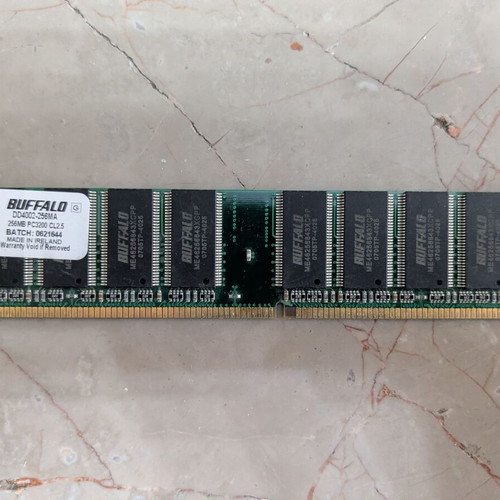 Buffalo 256MB DDR PC3200 400MHz DIMM 184-pin memory used