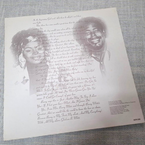 Barry White's Greatest Hits LP used, R&B / Soul
