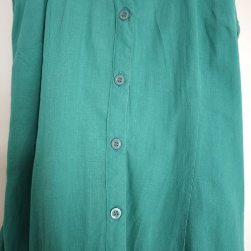 Pink Woman sleeveless long shirt, green turquoise, size S