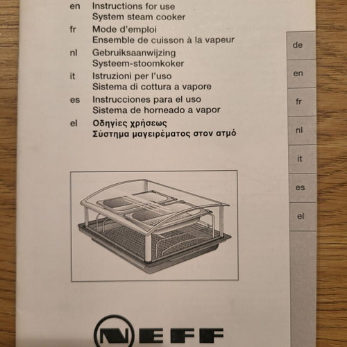 Neff N8642X0EU Oven Steamer new for healthy cooking