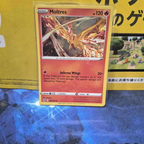 Pokemon Moltres Card 21/172 Holo Rare Brilliant Stars 2022 new