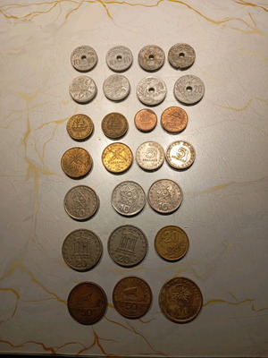 Collection of 25 Greek coins used
