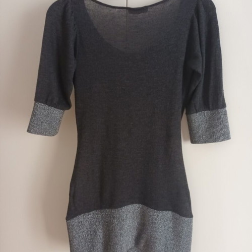 Women's Blousedress like new with silver details on sleeves and bust