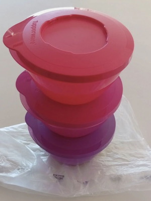 Tupperware container set of 3 pieces 425ml new