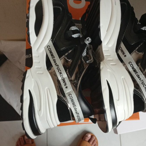 COME des FUCKDOWN* sneakers new, black and silver, size 42
