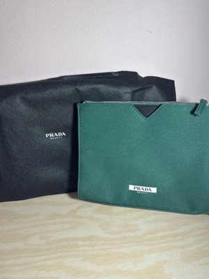 Prada Orbit toiletry bag new green