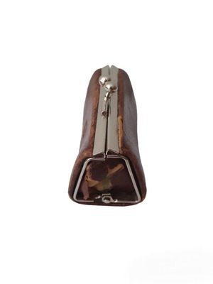 Vintage coin wallet used, brown
