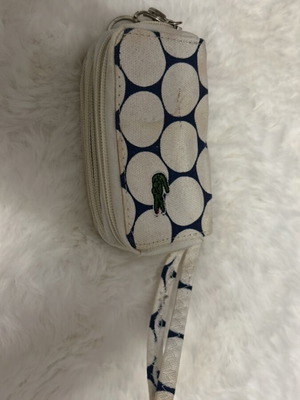 Lacoste small wallet used, white
