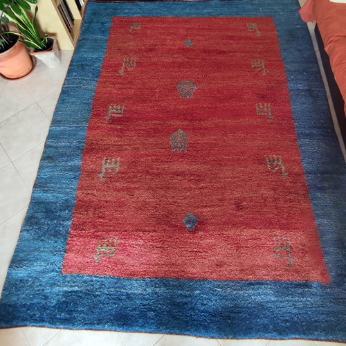 Handmade Persian Gabbeh rug used 2.30x3 meters wool