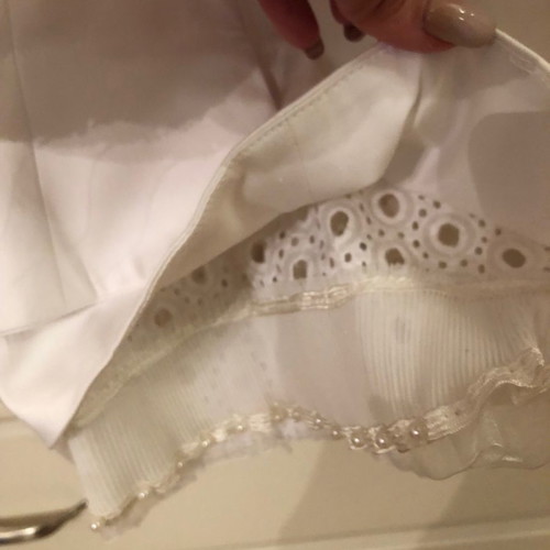 Jupe white jacket with lace inside L