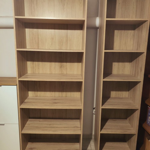 Wooden bookcases Simida 80x36x220cm & 50x36x220cm, adjustable shelves