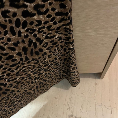 Dress with open back leopard print new brown