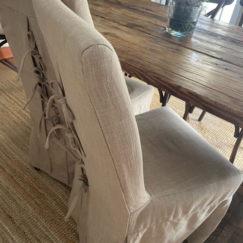 Dining chairs used with fabric, set of 2