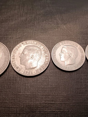 Drachma coins used, years 1966, 1967, 1968