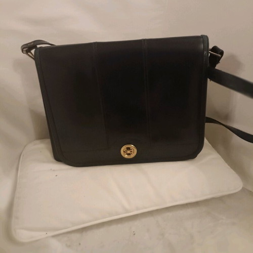 Leather shoulder bag Greek made new dark blue