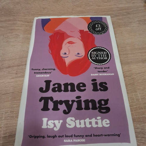 Jane Is Trying hardcover book signed by author used