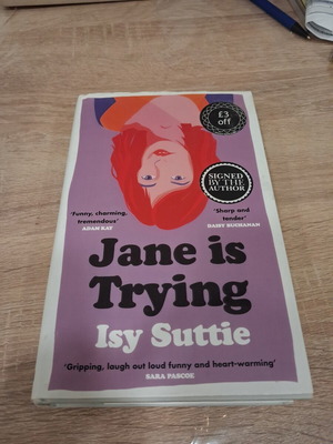 Jane Is Trying σκληρόδετο βιβλίο υπογεγραμμένο από τον συγγραφέα μεταχειρισμένο