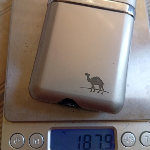 Camel tabletop lighter used, vintage promotional collectible