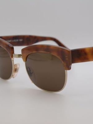 Robert La Roche Vintage 80s Sunglasses New Brown Tortoise and Gold