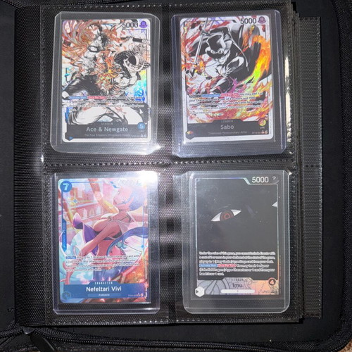 One Piece Card Game full collection with starter decks and rare cards
