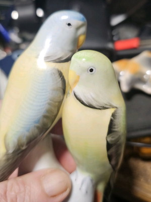 Ζευγάρι παπαγάλοι Hollohaza από ουγγρική πορσελάνη σαν καινούργιο