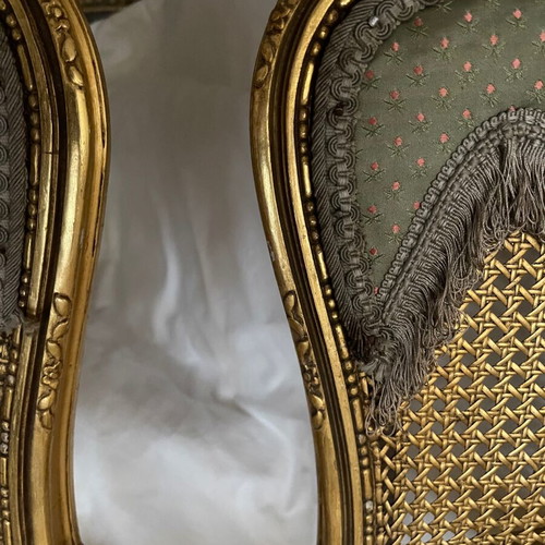 Set of 4 Louis XVI chairs used, antiques over 100 years old