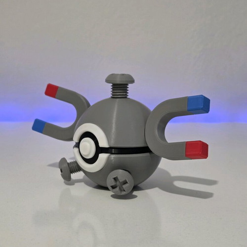 Magnemite Pokéball made to order with keychain