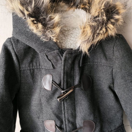 Montgomery coat for boy 4-5 years like new, gray, size 116 cm