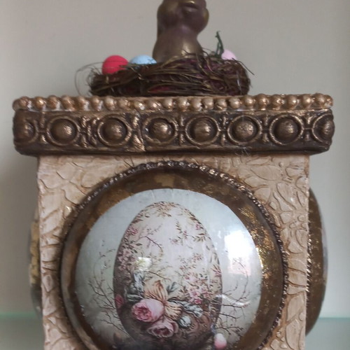 Decorative wooden box handmade new 15×14 cm