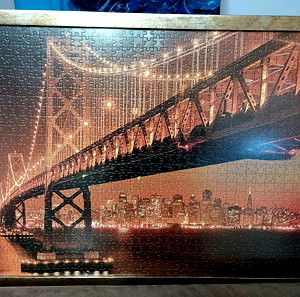Πίνακας παζλ με τη γέφυρα του Μπρούκλιν 70cm x 52cm.