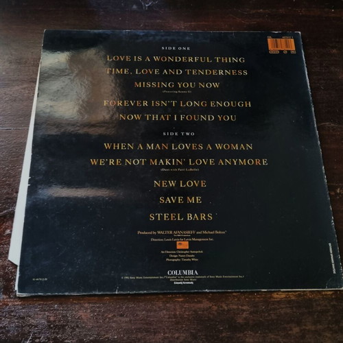 Michael Bolton Time, Love & Tenderness LP vinyl album