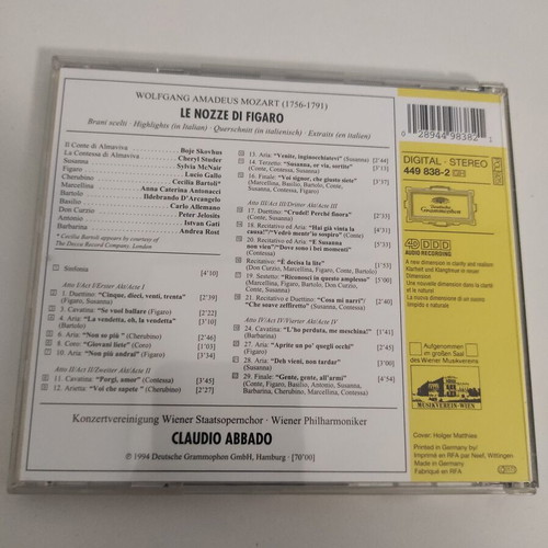 Mozart Le Nozze Di Figaro Highlights CD like new, classical
