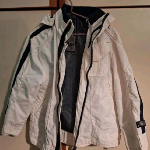 Alouette waterproof jacket white blue for 6Y like new