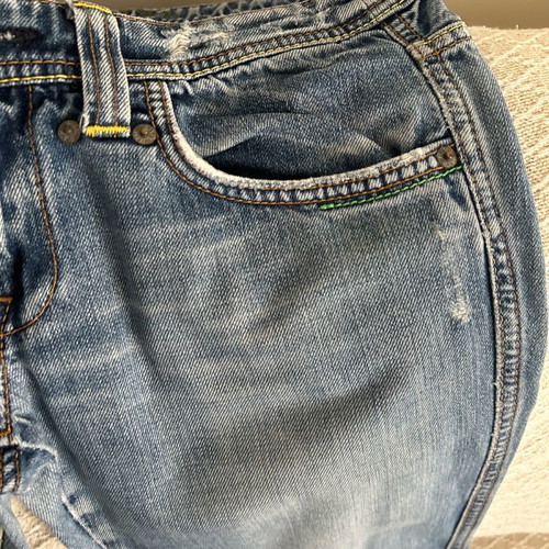 BSB jeans used, size 20 with colorful stitching