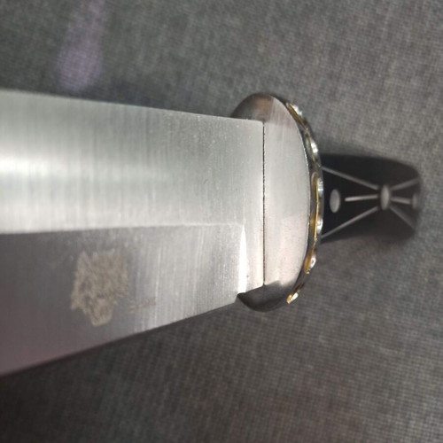 Wolf hunting knife new with wolf head and belt sheath