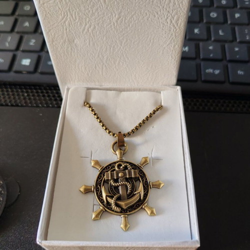 Men's vintage necklace with nautical theme new