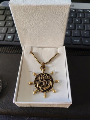 Men's vintage necklace with nautical theme new