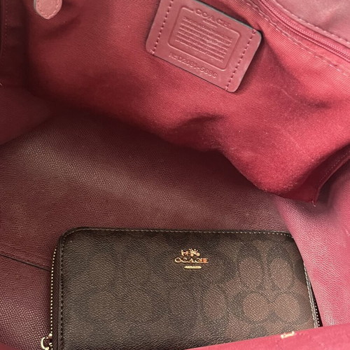 Coach tote bag and wallet set, black and grey monogram