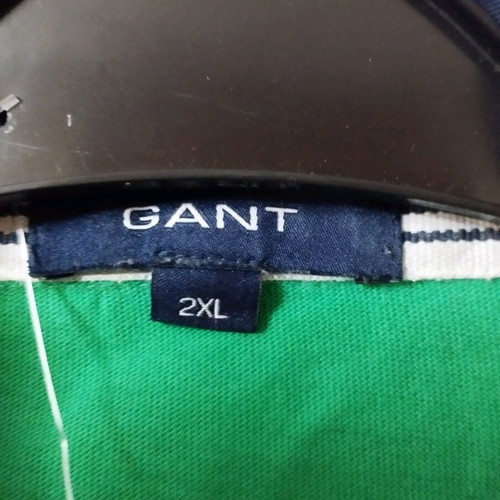 Gant men's authentic long-sleeve polo XXL like new, blue and green