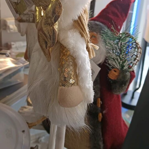 Fairy Angel table decoration with fur 58cm new
