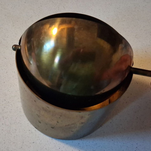 Vintage Stelton Arne Jacobsen Brass Ashtray 10cm used