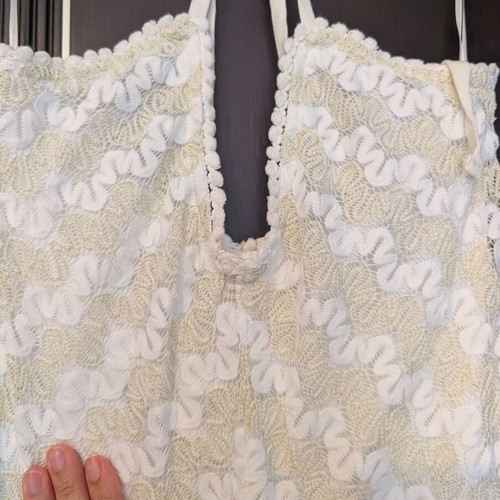 BSB long white dress with gold details new