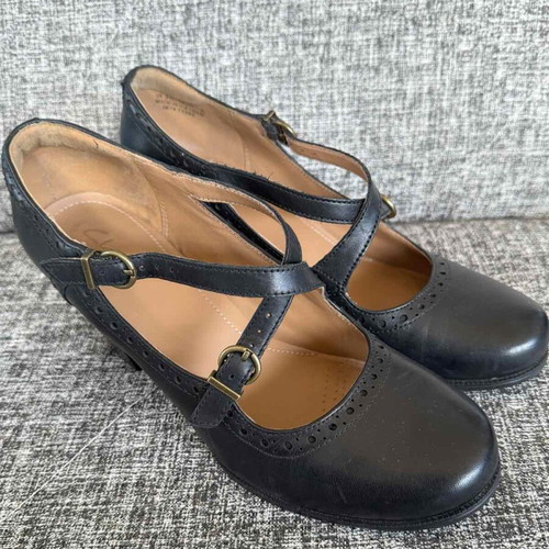 Clarks leather shoes size 38.5 used, black