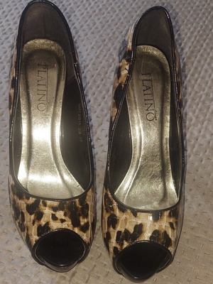 Summer pumps size 38, heel 11 cm, like new, black and beige