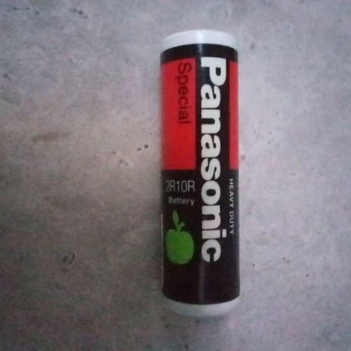 Panasonic 2R10 AA battery vintage used, small size from 1990s