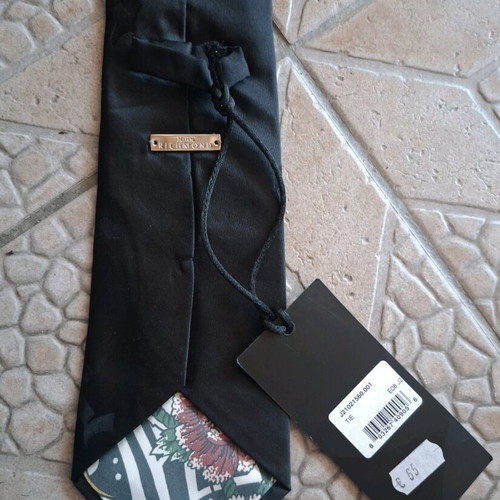 John Richmond tie new, black silk