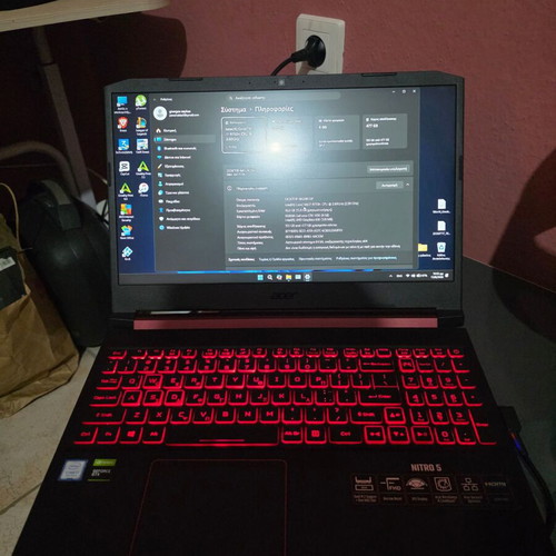 Acer Nitro 5 laptop with Intel Core i7, 16GB RAM, 500GB SSD, GTX 1650