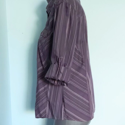 Πουκάμισο Cecil two-tone patchwork, μωβ λιλά, βαμβάκι, L-XL