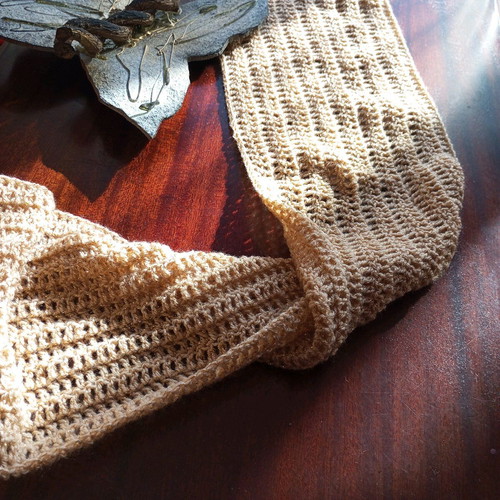 Handmade gold scarf new with subtle shine