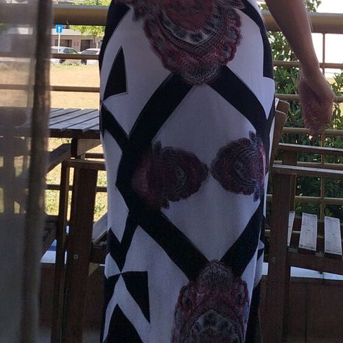 DAK dress like new, comfortable, elegant, size S, white and pink